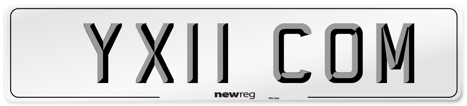 YX11 COM Number Plate from New Reg